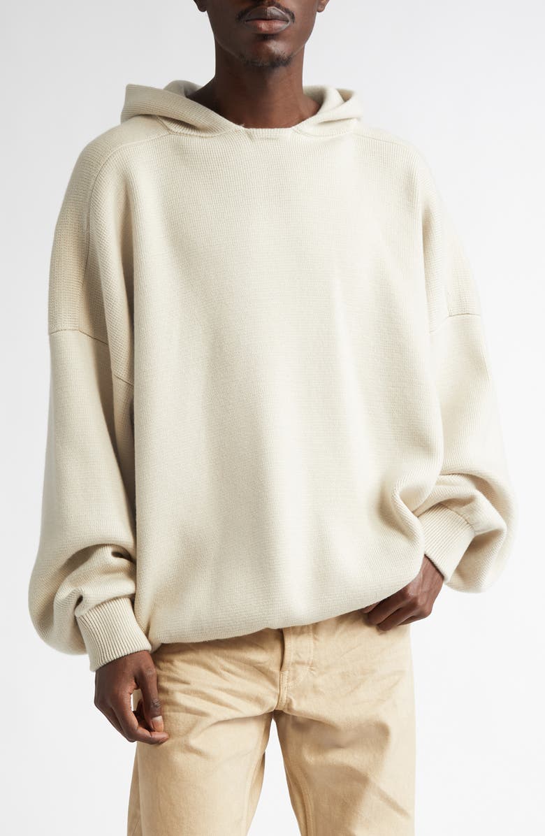 Fear of God Virgin Wool Sweater Hoodie, Main, color, Curry