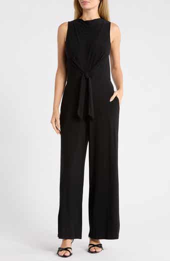 Sleeveless Tie Front Jumpsuit