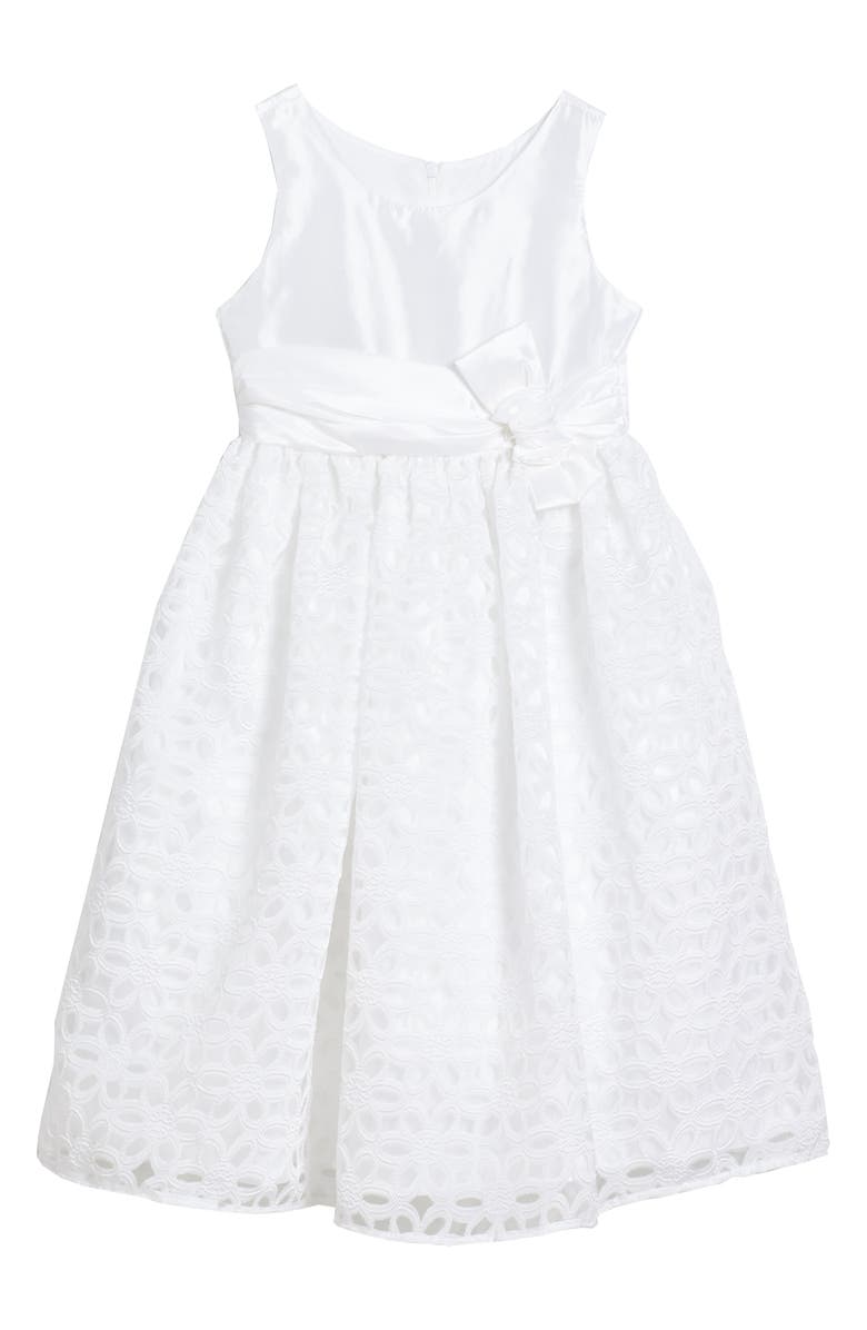 Sorbet Floral Burnout Fit & Flare Dress, Main, color, 