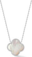 CHLOE AND MADISON Mother-of-Pearl Clover Necklace
