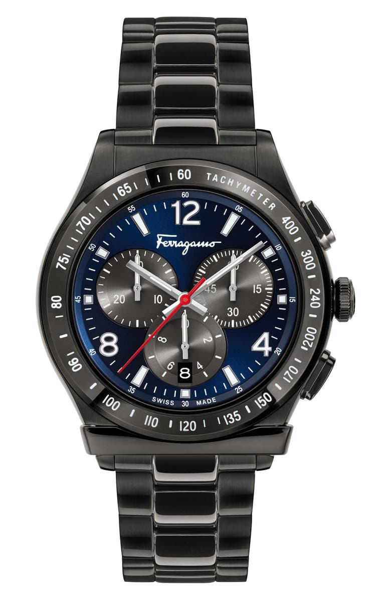 FERRAGAMO Salvatore Ferragamo 1898 Chronograph Bracelet Watch, 42mm, Main, color,