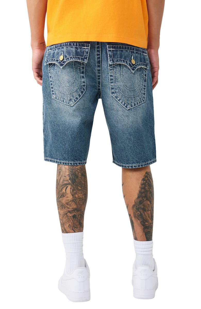 True Religion Bobby Flap Jimmy Baggy Denim Shorts, Alternate, color, Shattered Dark Wash