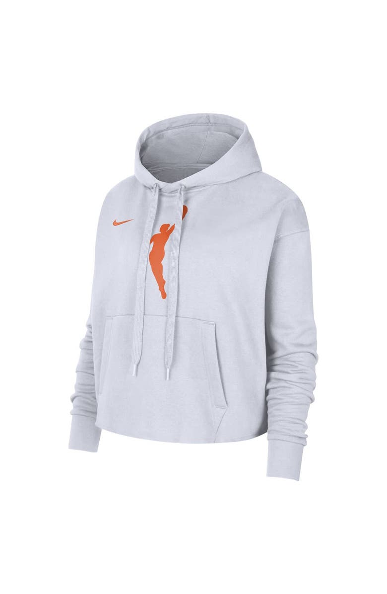 Nike Women's Nike White WNBA Logowoman Team 13 Cropped Pullover Hoodie, Alternate, color, White
