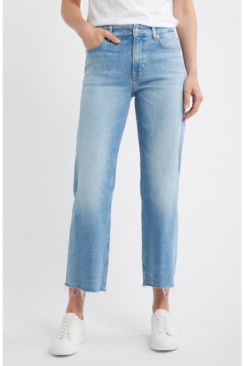 Kick Flare Crop Jeans, Main, color, LIGHT BLUE