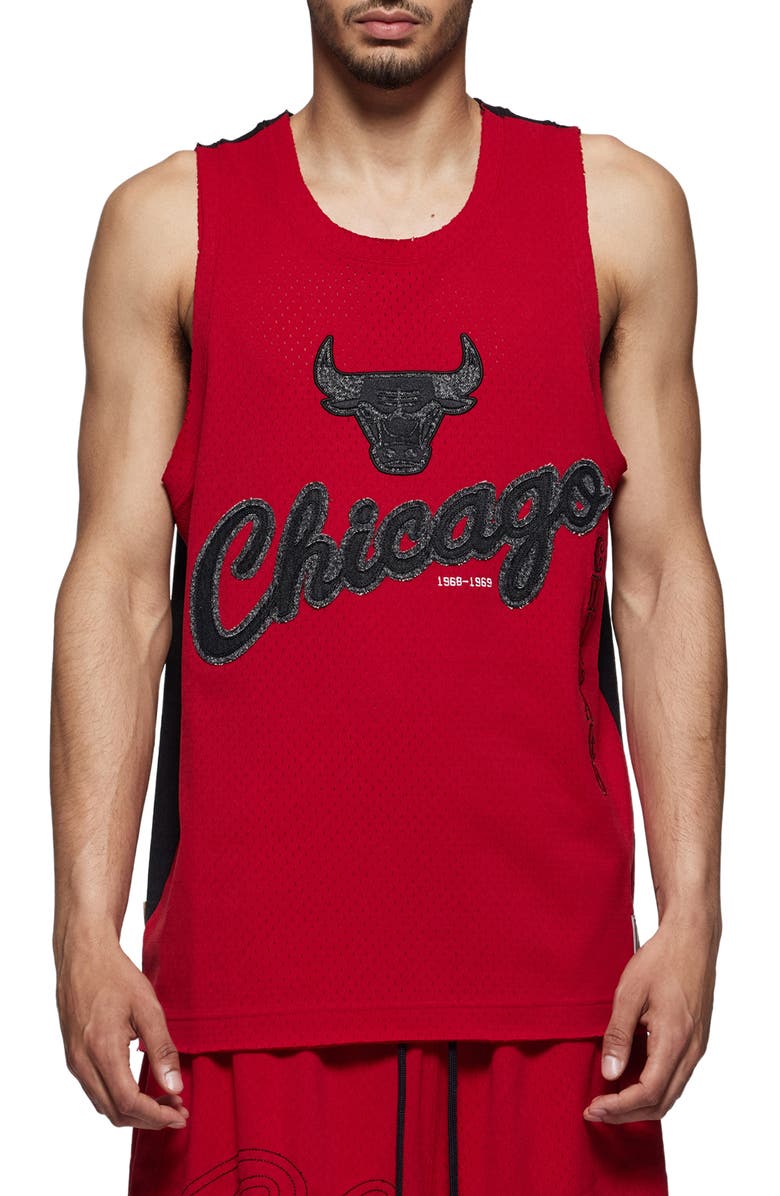 PURPLE BRAND NBA Bulls Appliqué Mesh Graphic Jersey, Main, color, 
