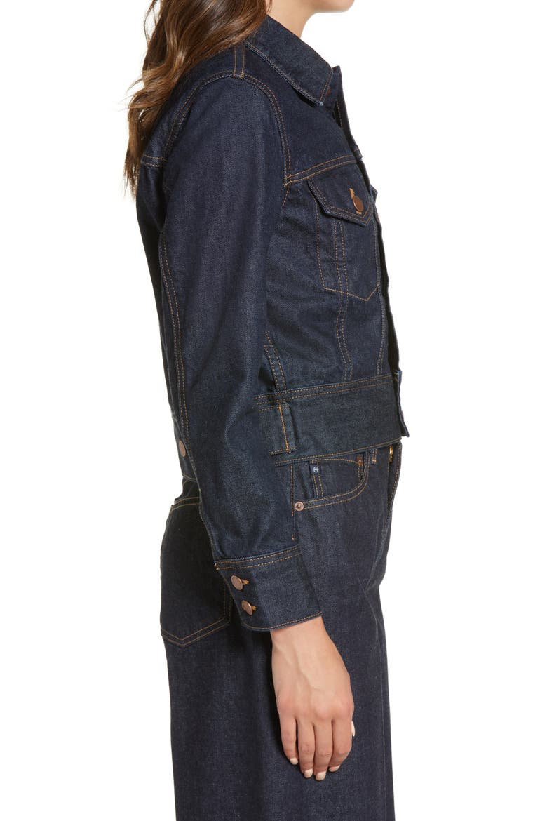Jemma Dark Wash Denim Jacket, Alternate, color, JURISDICTION