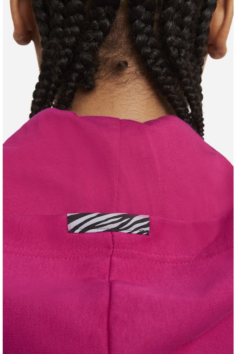 Sportswear Icon Clash Pullover Hoodie, Alternate, color, FIREBERRY/ BLACK/ WHITE