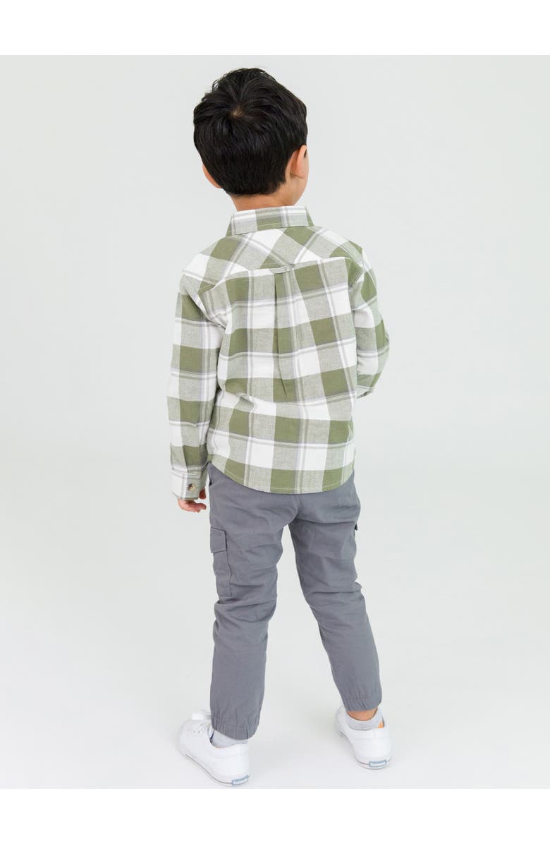 RuggedButts Boys Flannel Long Sleeve Button Down Shirt, Alternate, color, 