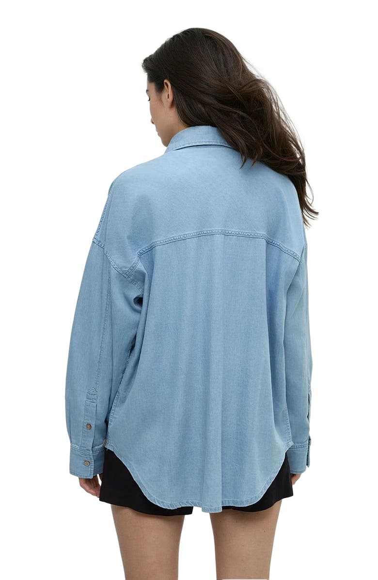 tentree Denim West End Shirt, Alternate, color, Light Wash