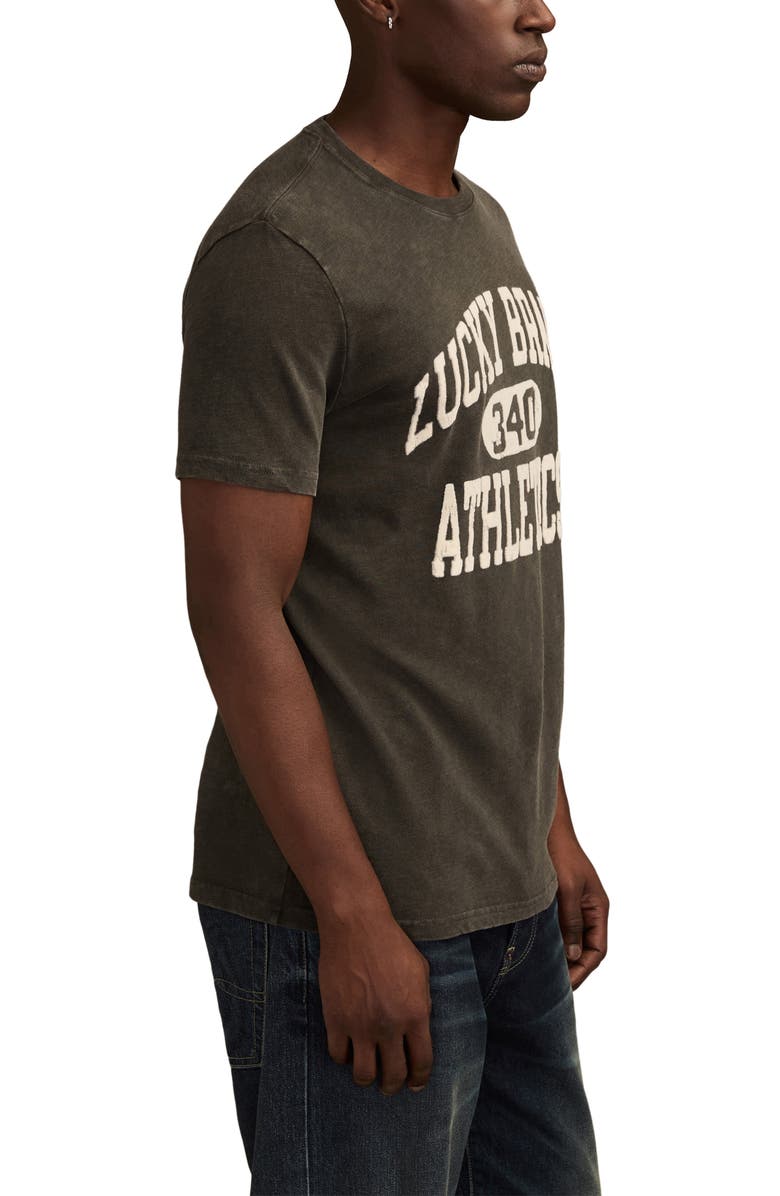Lucky Brand Athletics Flocked Logo Graphic T-Shirt, Alternate, color,