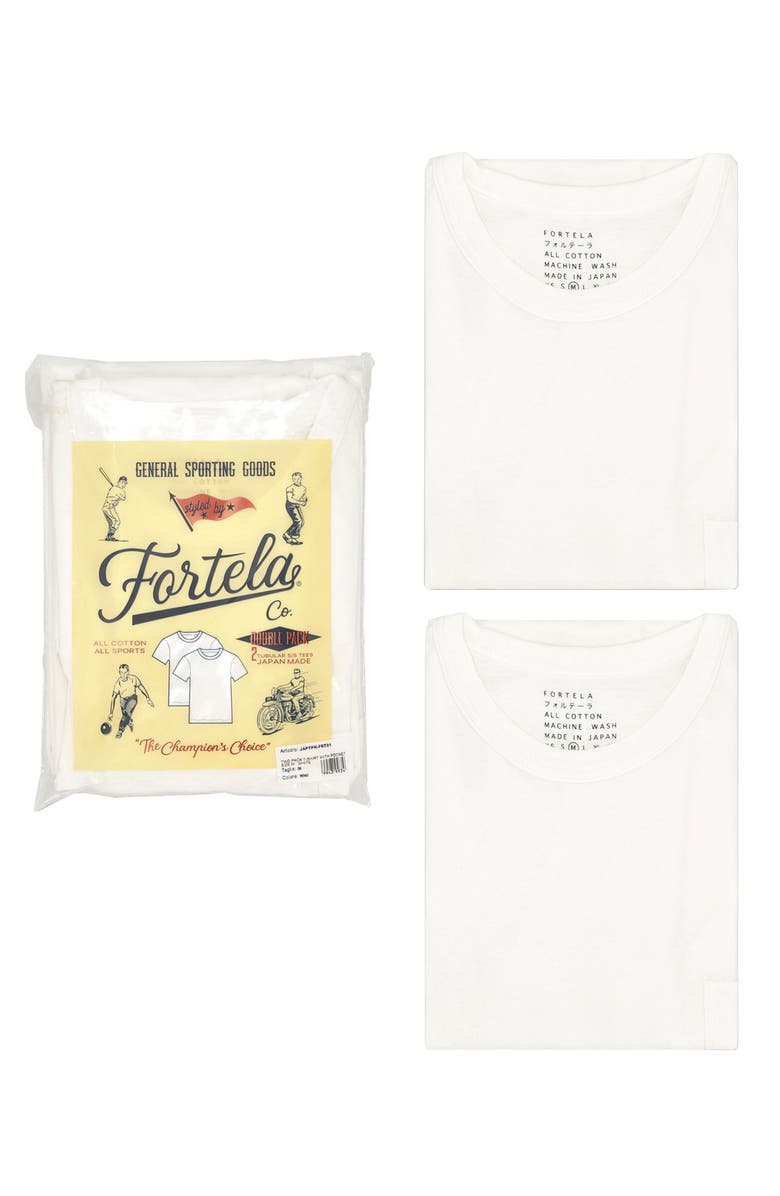 Fortela Japtpk Tubular Pocket Double-Pack T-Shirt, Alternate, color, White