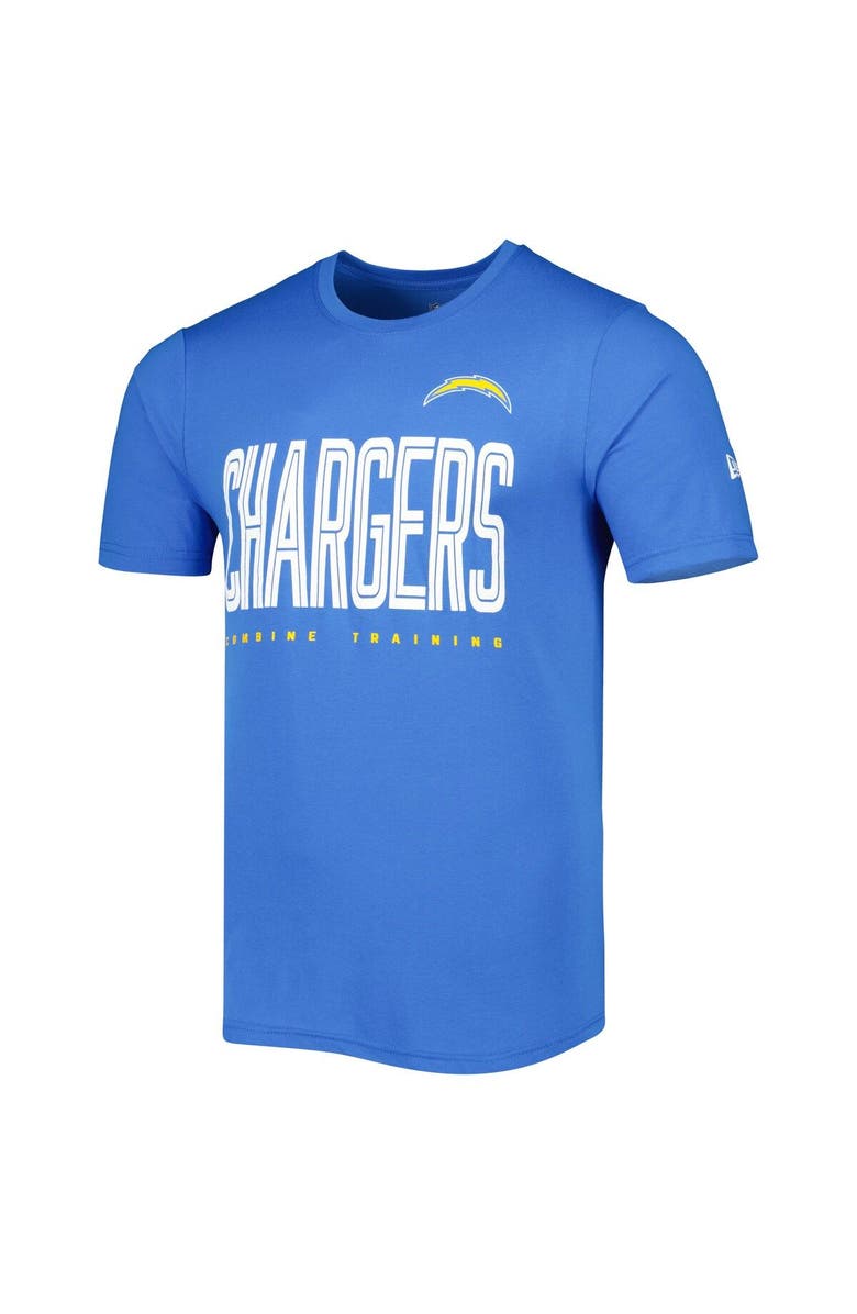 New Era Men's New Era Powder Blue Los Angeles Chargers Combine Authentic Training Huddle Up T-Shirt, Alternate, color, 