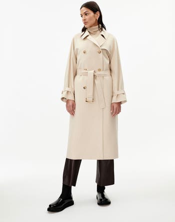 Nordstrom Cashmere shops Trench Coat Large