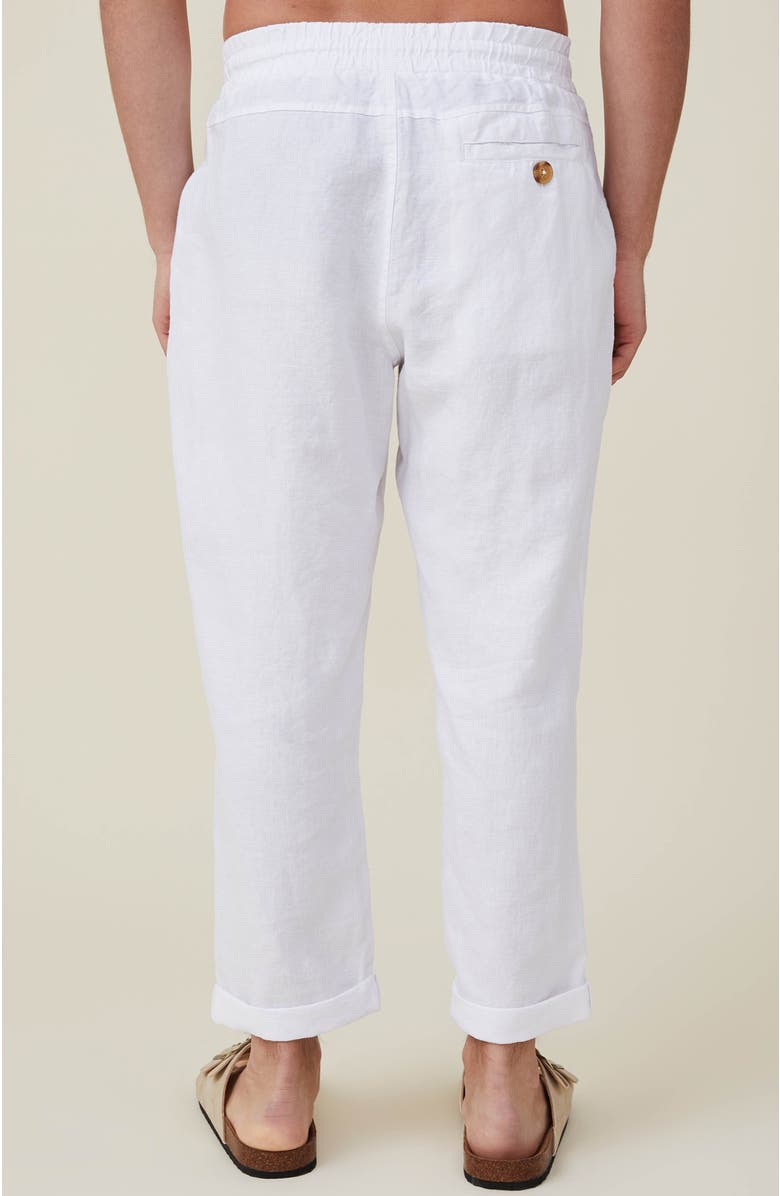 Cotton On Men's Linen Pant, Alternate, color, White
