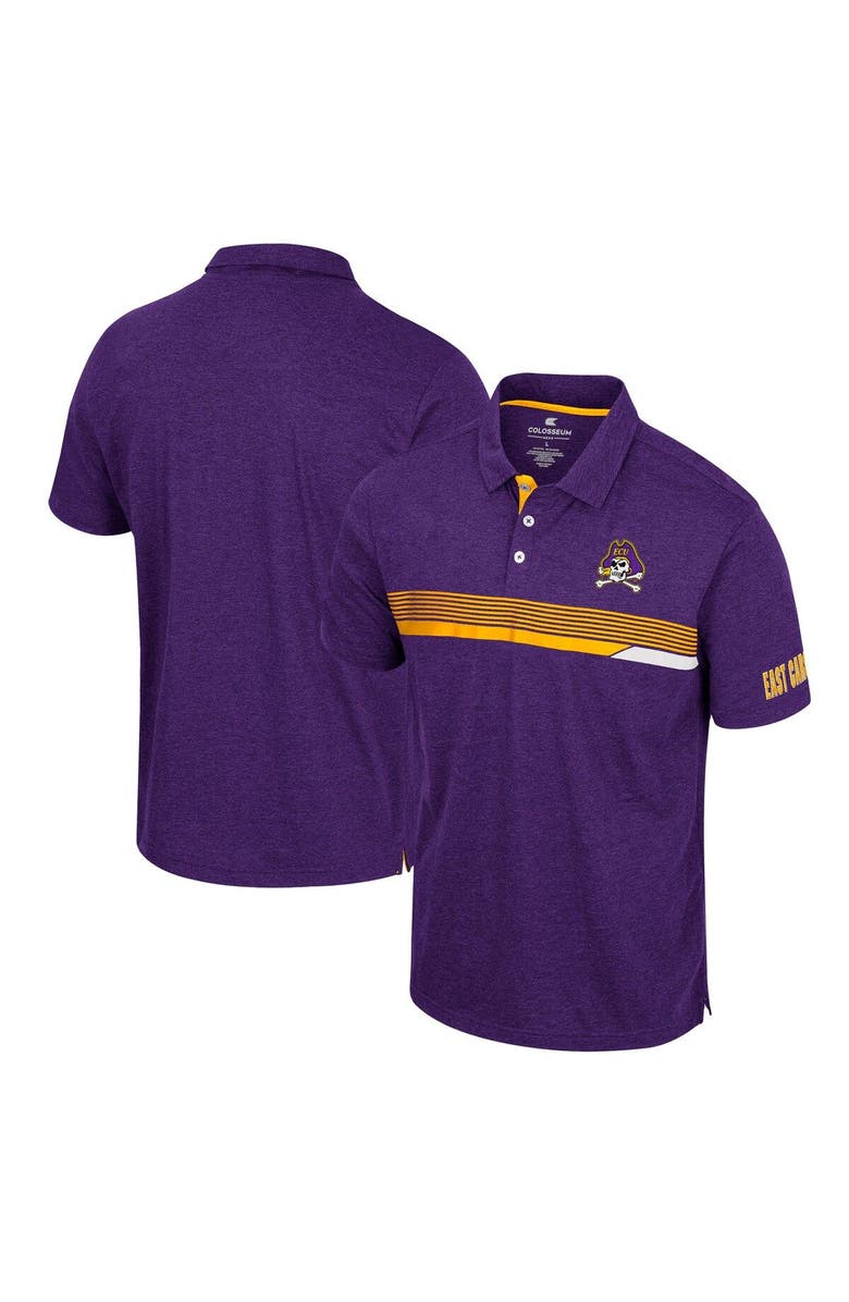 COLOSSEUM Men's Colosseum  Purple ECU Pirates No Problemo Polo, Alternate, color, 