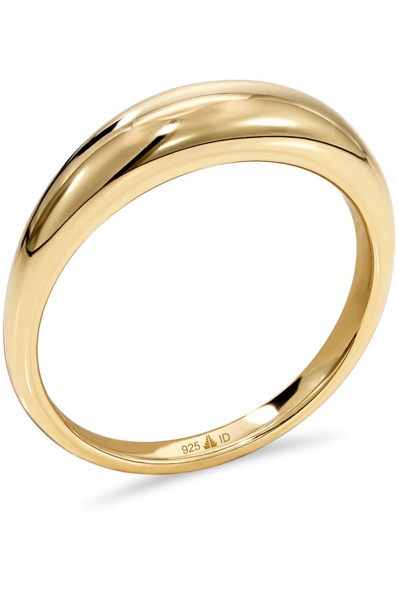 Dome Ring in Gold Plated Sterling Silver, Alternate, color, Yellow Gold