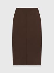 The Fold Oliena High Waisted Pencil Midi Skirt