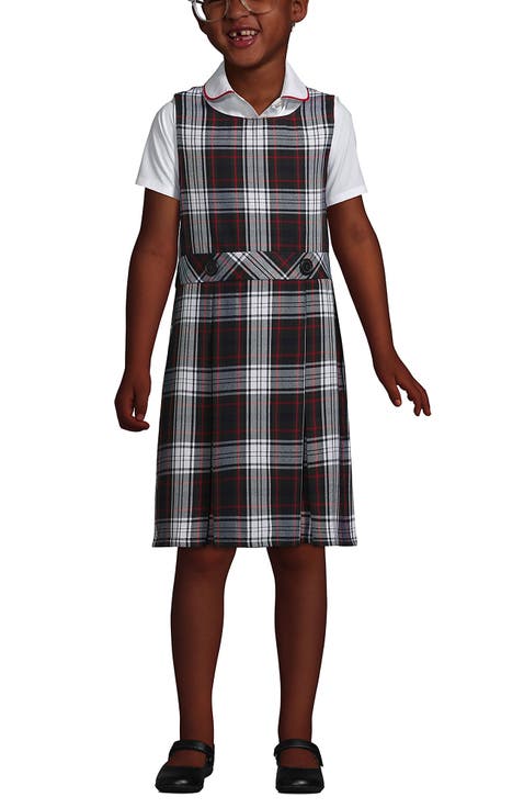 Girls Uniform Plaid Jumper