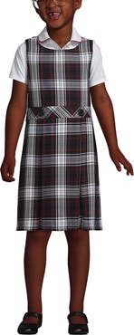 Lands' End Girls Uniform Plaid Jumper