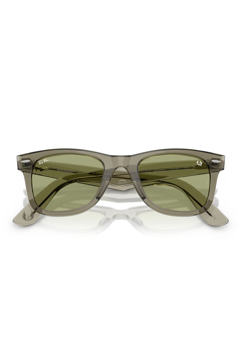 52mm Square Sunglasses, Alternate, color, GREEN / BOTTLE GREEN