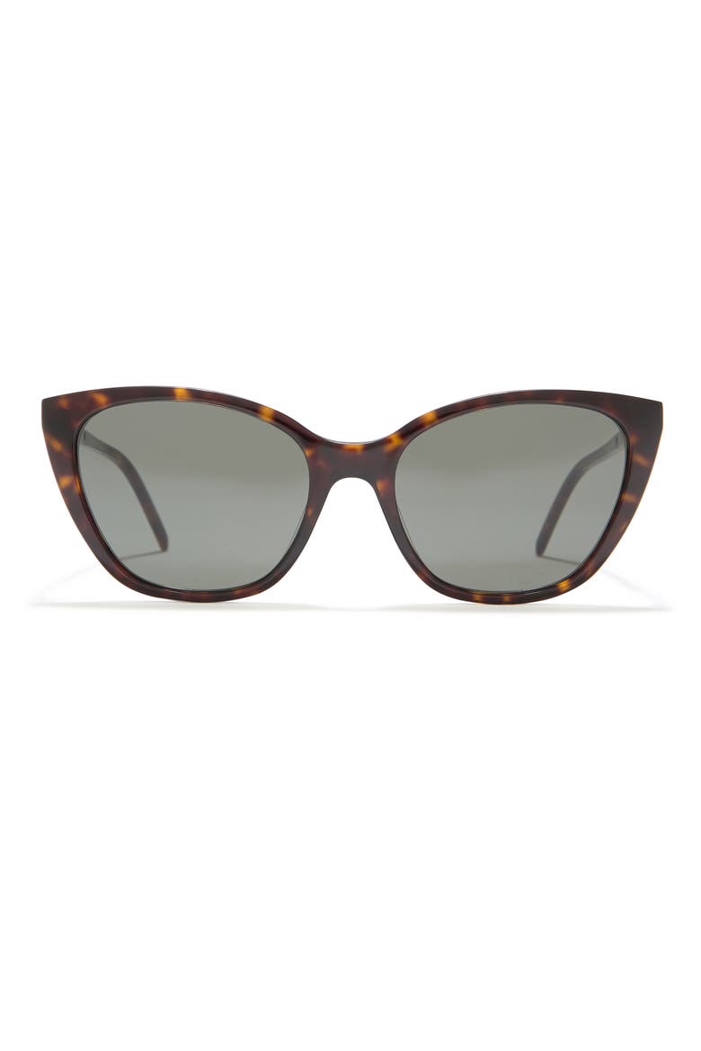 56mm Cat Eye Sunglasses, Main, color, HAVANA SILVER GREY