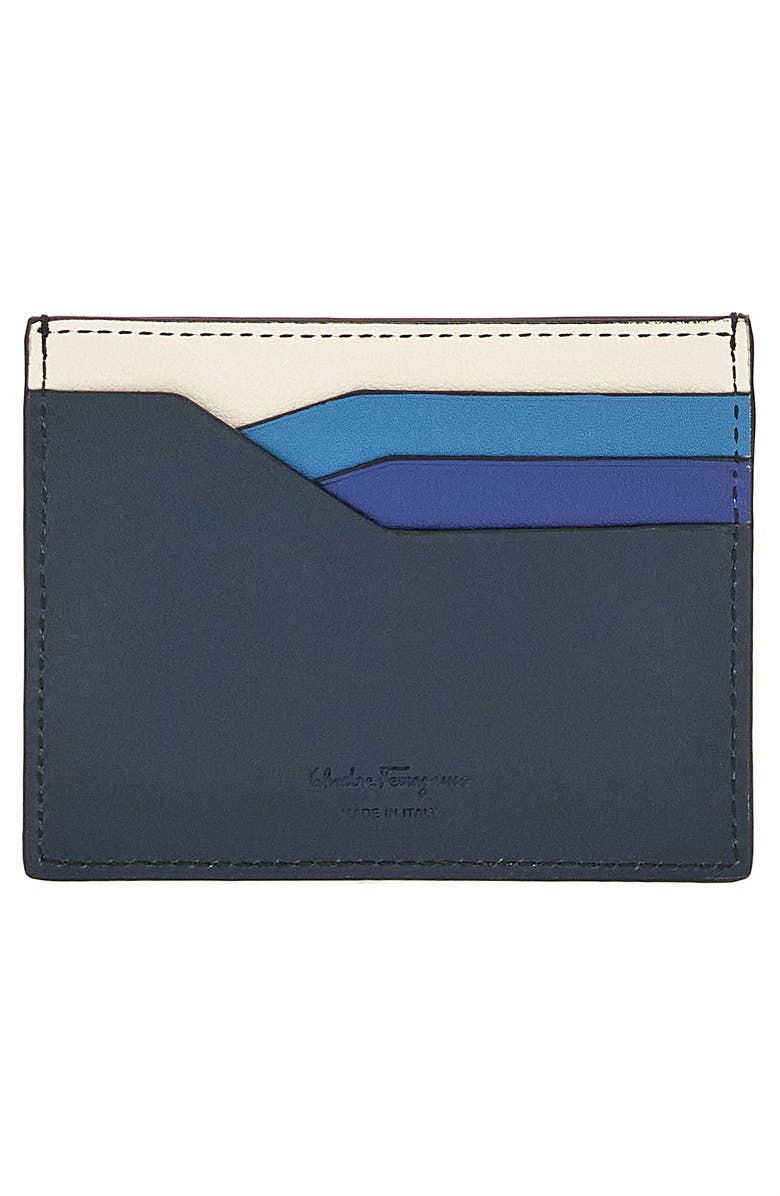 FERRAGAMO Salvatore Ferragamo SF Logo Leather Card Case, Alternate, color, 