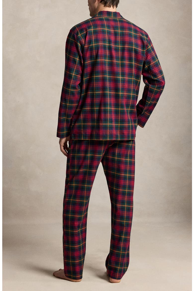 Plaid Flannel Pajama Set, Alternate, color, LOCKWOOD PLAID/ POLO BLACK PP