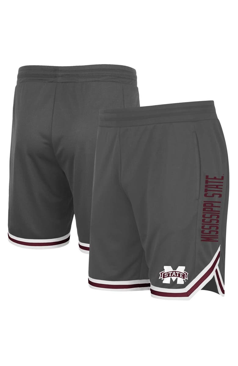 COLOSSEUM Men's Colosseum Charcoal Mississippi State Bulldogs Team Continuity Shorts, Main, color, 