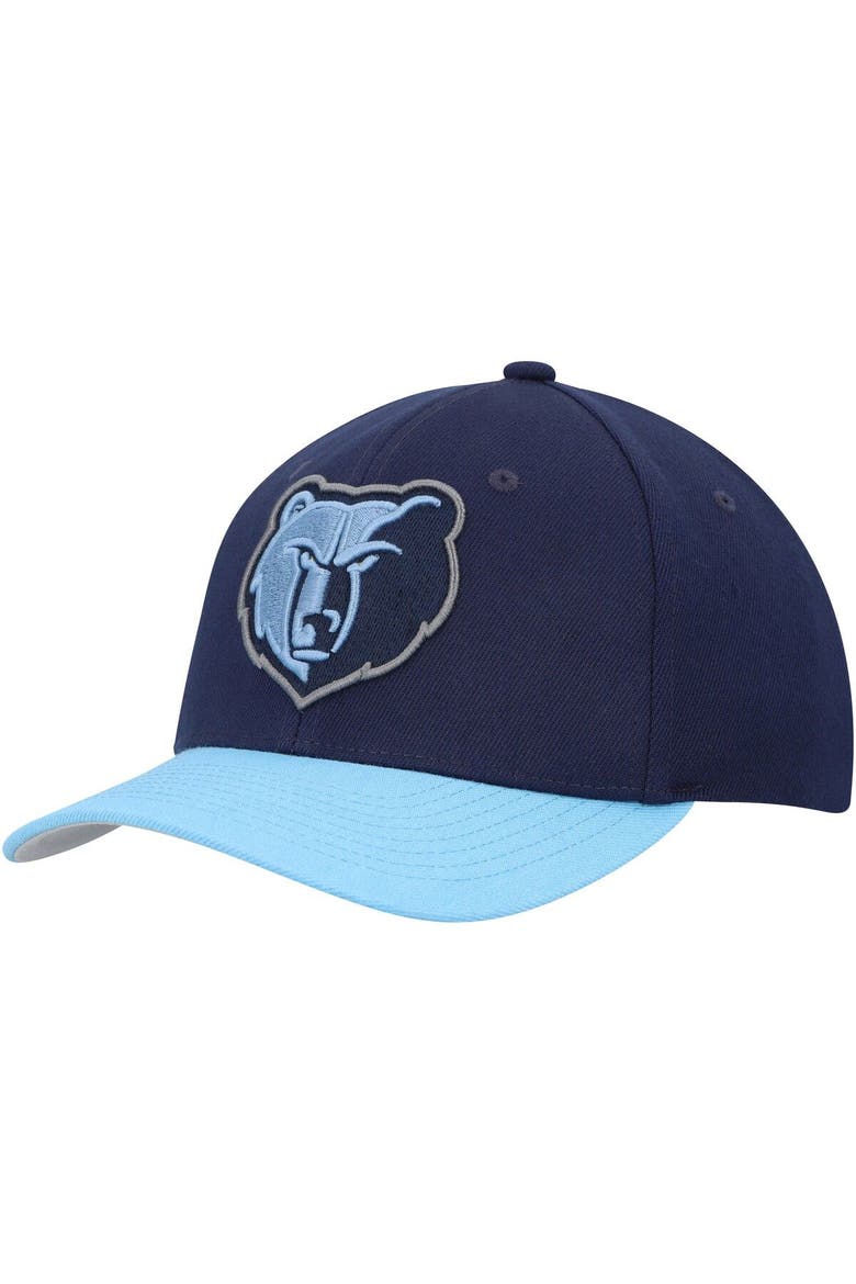Men's Mitchell & Ness Navy/Light Blue Memphis Grizzlies MVP Team Two-Tone 2.0 Stretch-Snapback Hat, Main, color, Navy