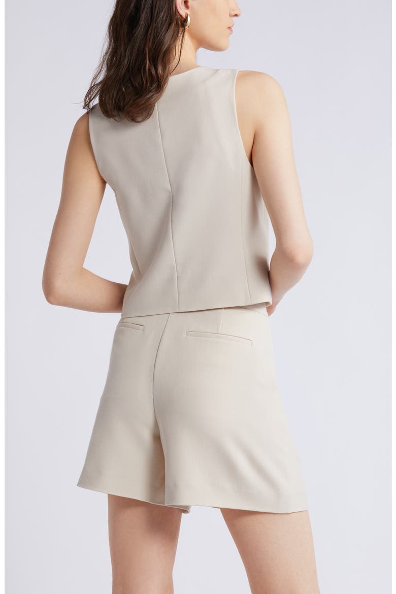 Textured Button-Up Vest, Alternate, color, BEIGE BEACH