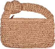 Adornia Raffia Knot Crescent Shoulder Bag