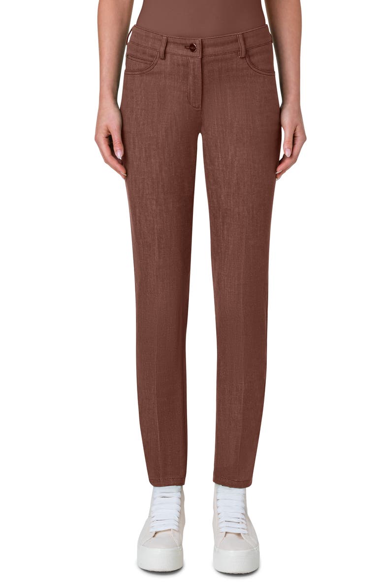 Akris Magda Straight Leg Jeans, Main, color, Vicuna