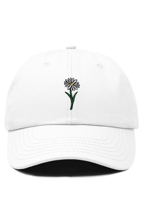 Dalix Daisy Embroidered Everyday Hat In White