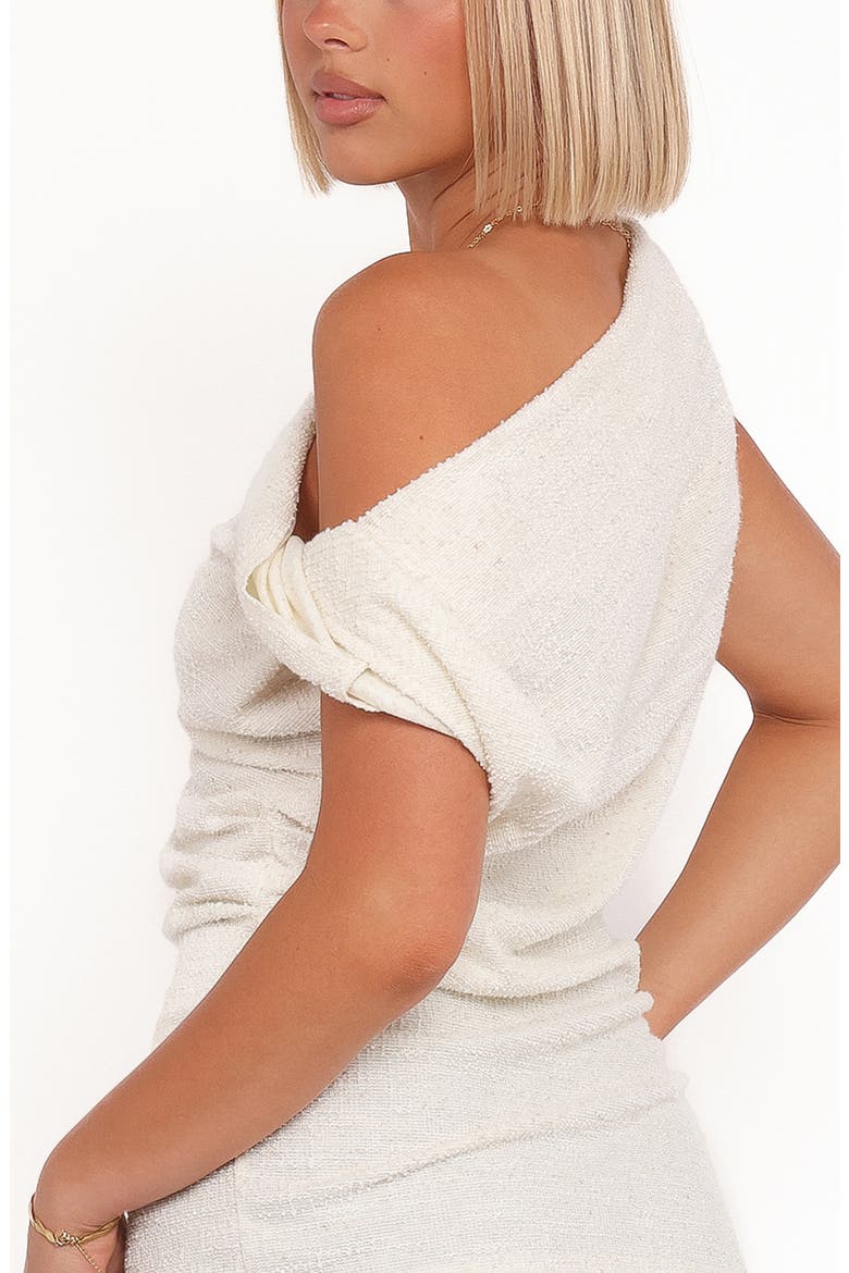 Selma One Shoulder Knit Top, Alternate, color, CREAM