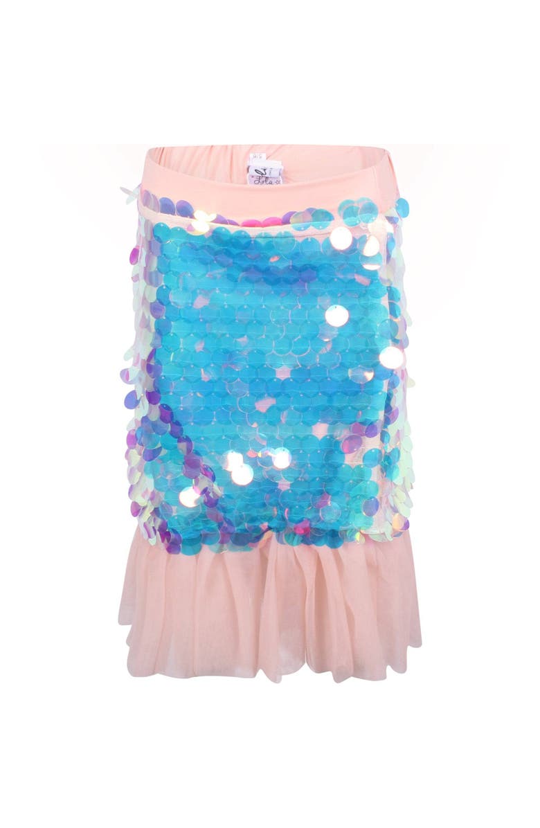 Lola + The Boys Paillette Ruffle Mermaid Coverup, Alternate, color, 