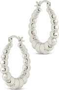 Sterling Forever Audrey Bubble Sphere Hoop Earrings