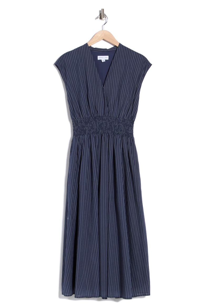 gemma smocked midi dress Smocked Waist Midi Dress