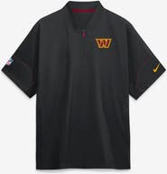 Nike Men's Nike Black Washington Commanders Sideline Short Sleeve Quarter-Zip Coaches Jacket