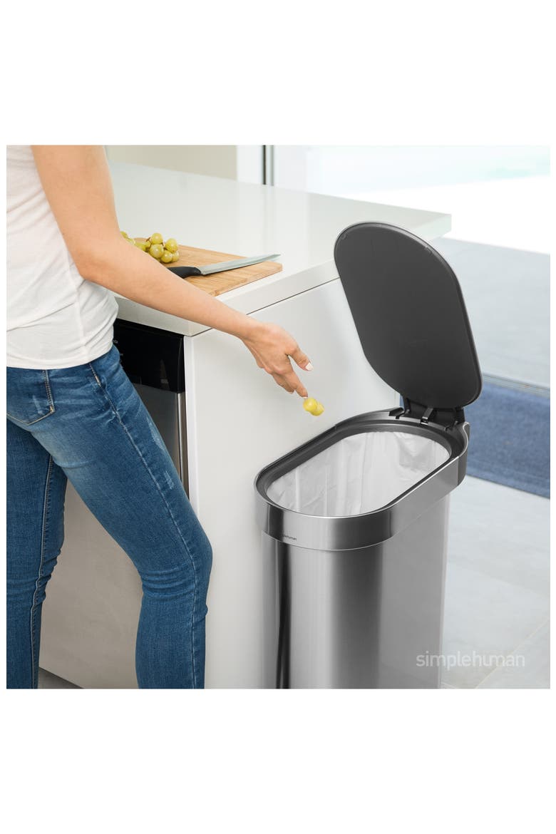 45L slim step can, Alternate, color, BRUSHED