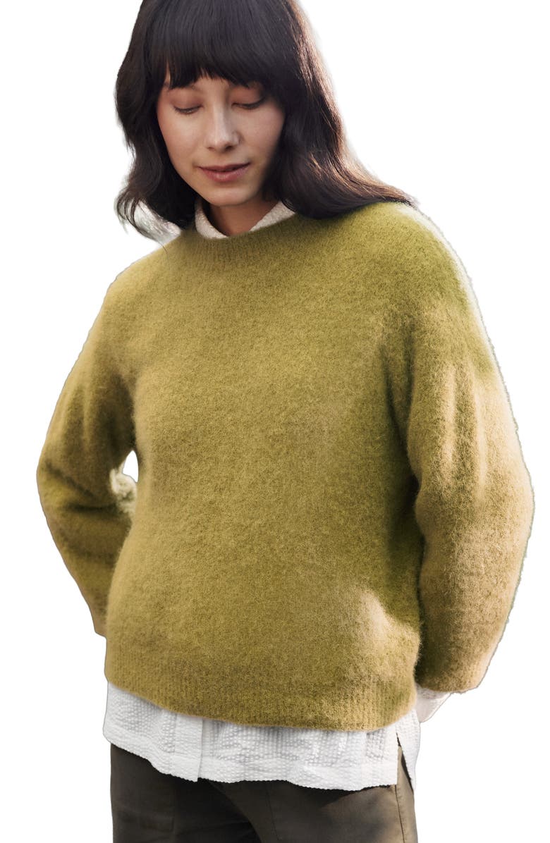 Celtic & Co. Crew Neck Alpaca Sweater, Main, color, Pistachio