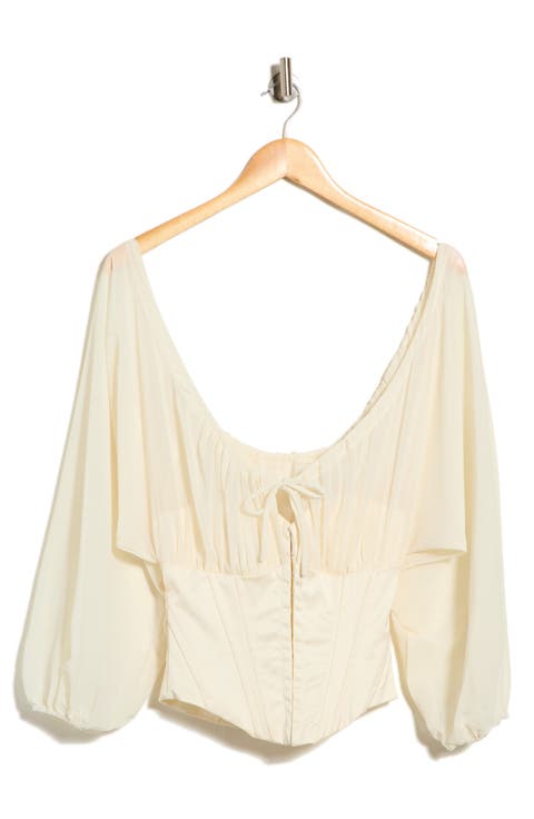 Blouson Sleeve Corset Top