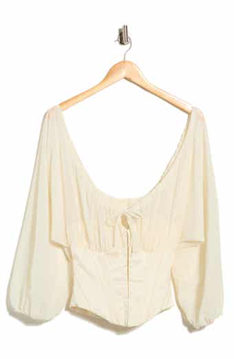 Blouson Sleeve Corset Top