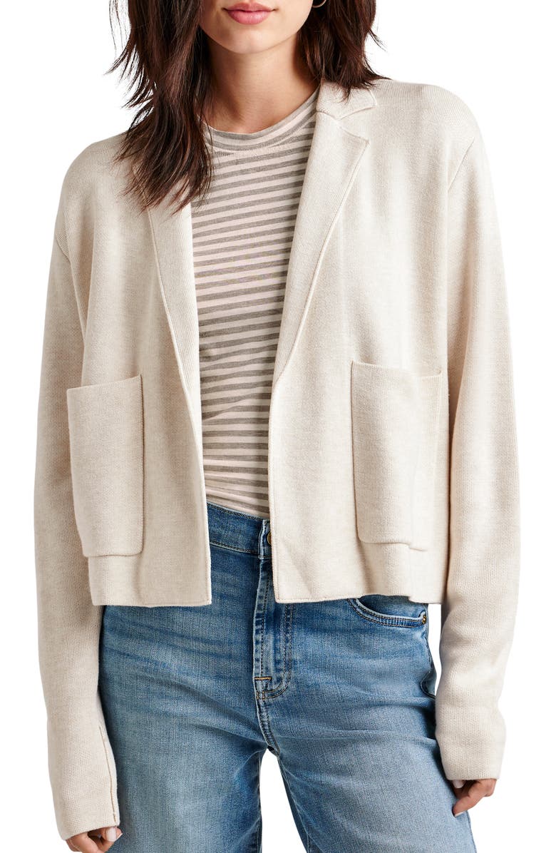 Splendid Estelle Sweater Jacket, Main, color, Pale Oak Hthr
