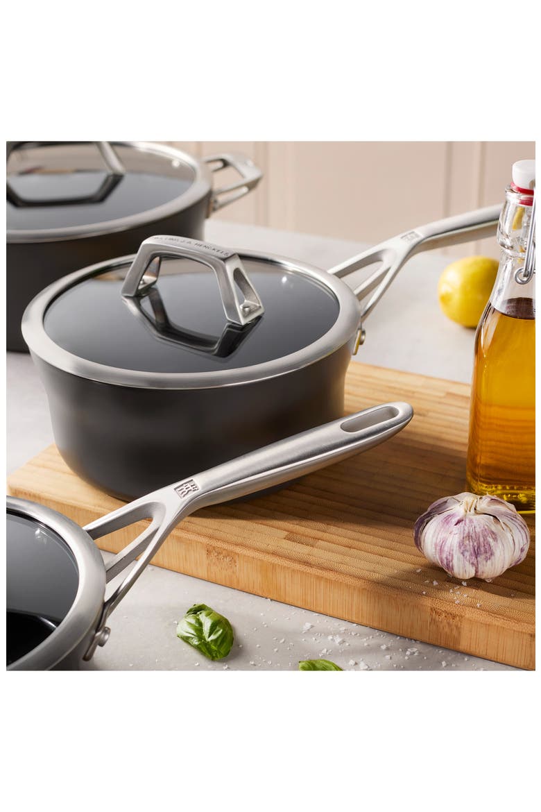 Motion Ceramic 10-Piece Cookware Set, Alternate, color, BLACK
