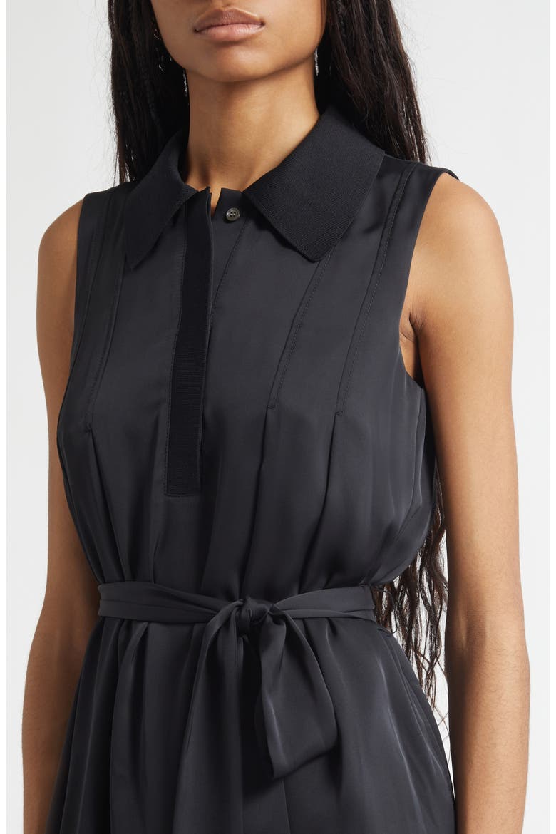 Lina Sleeveless Belted Minidress, Alternate, color, BLACK