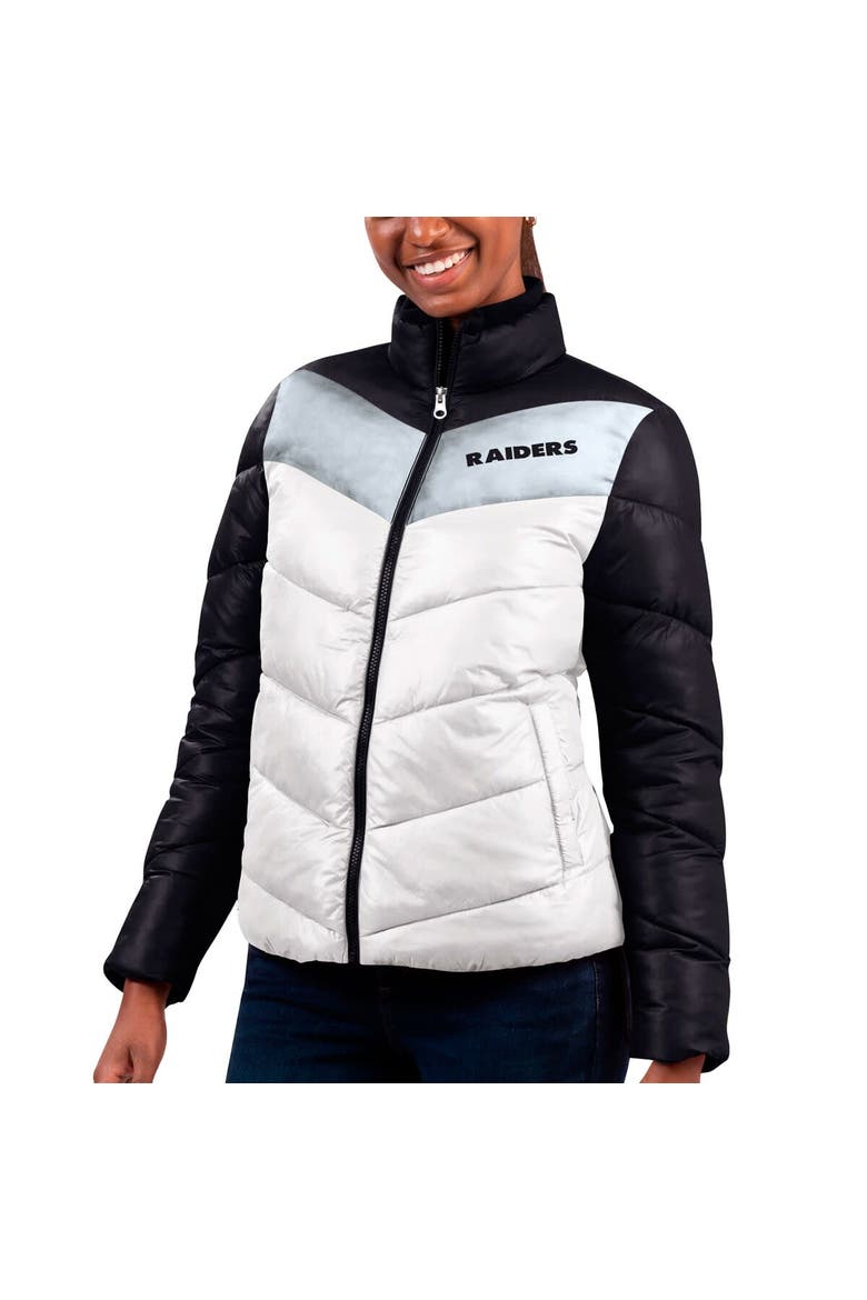 Women's G-III 4Her by Carl Banks  White/Black Las Vegas Raiders New Star Quilted Full-Zip Jacket, Alternate, color, White