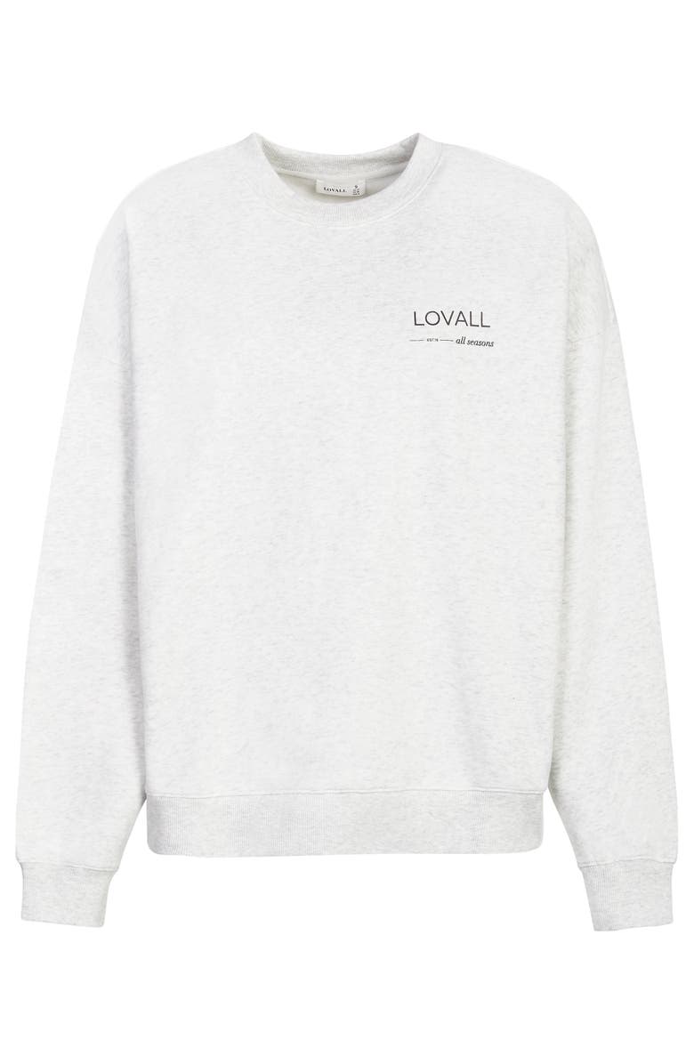 LOVALL ALL SZN Organic Oversized Sweatshirt Three, Alternate, color, Light Grey Marl