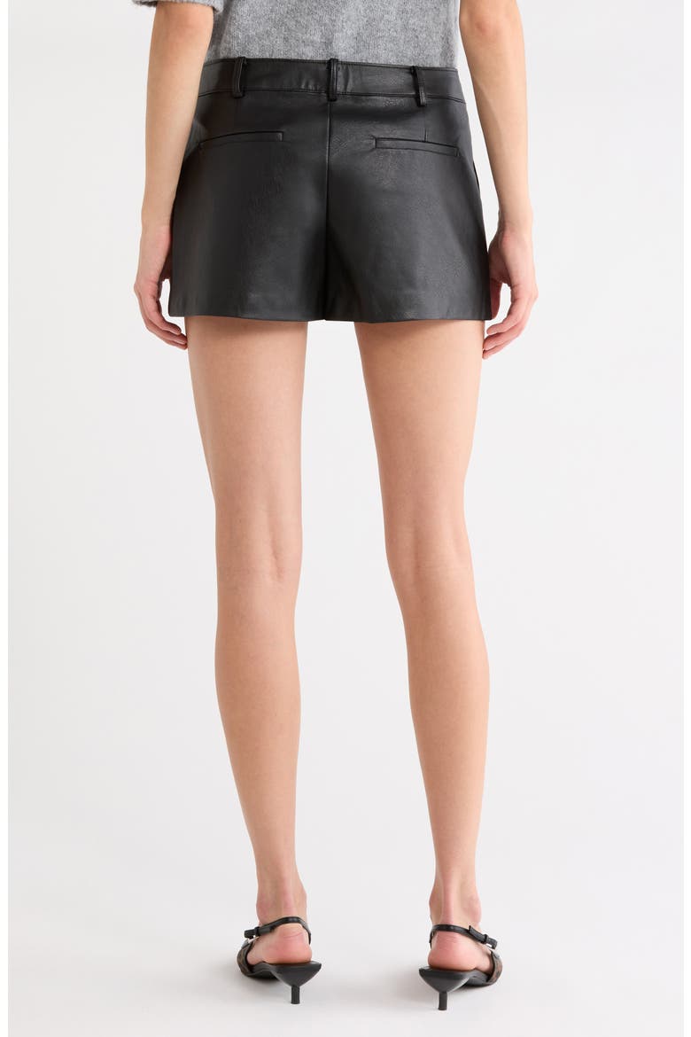 Angelina Faux Leather Shorts, Alternate, color, BLACK