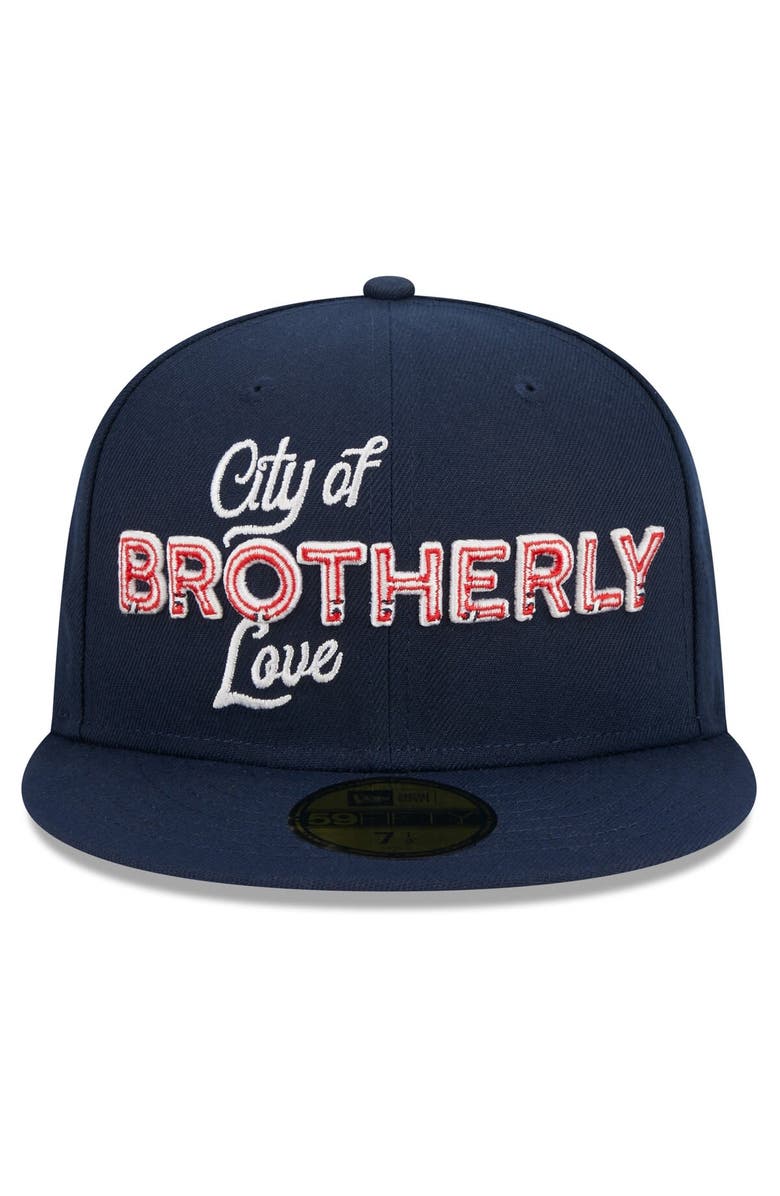 New Era Men's New Era  Navy Philadelphia 76ers 2023/24 City Edition 59FIFTY Fitted Hat, Alternate, color, 