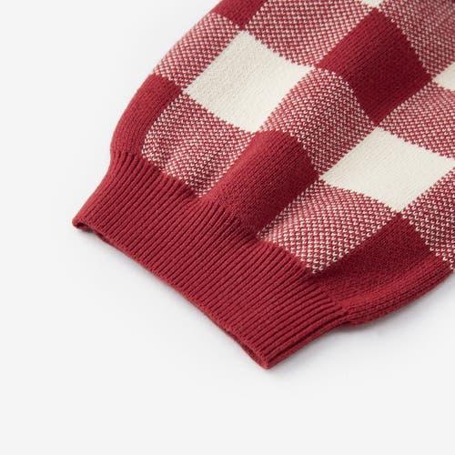 Milkbarn Knit Suspender Pants In Red